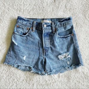 Levi’s Wedgies Shorts, Light Wash